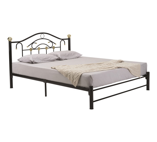 REGAN QUEEN BED WITH 1900MM SIDE RAIL BLACK