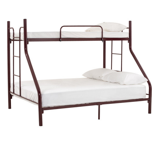 MATTEO BUNK BED WITH 1900MM SIDE RAIL MAROON