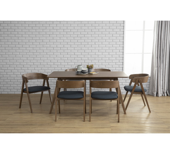 145075/241317 1+4 CADELL DINING TABLE WITH CARTER ...