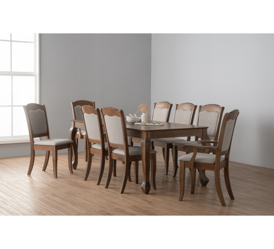146077/241374/241373 1+6+2 LOTUM DINING TABLE WITH...