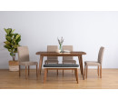 145039/241336/243024 1+4+1 AIMON DINING TABLE WITH LENORE DINING CHAIR & ARTHUR BENCH