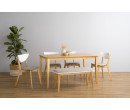 144034/241274/243035 1+4+1 AIMON DINING TABLE WITH NAIDA DINING CHAIR & ARTHUR BENCH