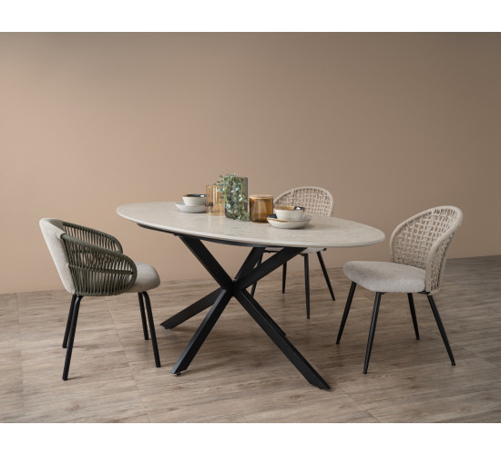 146150/241635 1+4 KARO DINING TABLE WITH ATLAS DIN... 146150/241635 1+4 KARO DINING TABLE WITH ATLAS DIN...
