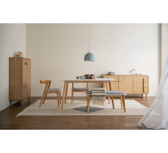 144034/241658/243035 1+2+1 ALMON DINING TABLE WITH... 144034/241658/243035 1+2+1 ALMON DINING TABLE WITH...