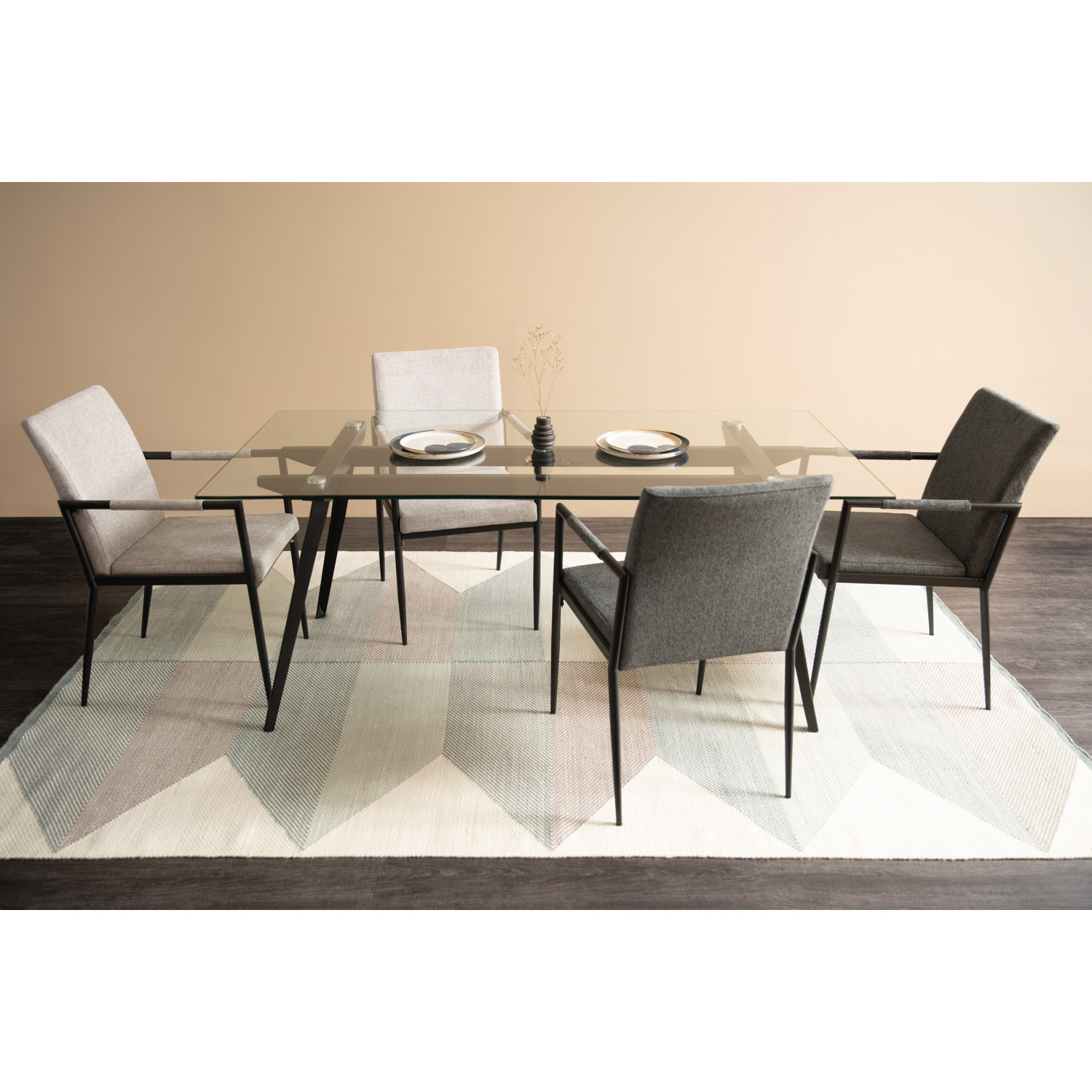 146054/241595 1+4 ARCHIE DINING TABLE WITH FERMA DINING CHAIR 146054/241595 1+4 ARCHIE DINING TABLE WITH FERMA DINING CHAIR