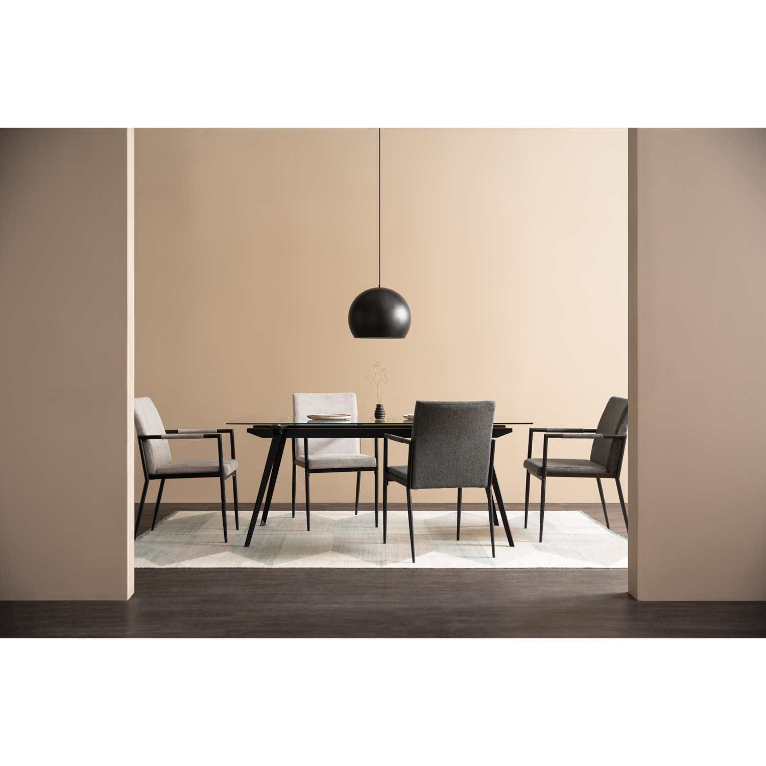 146054/241596 1+4 ARCHIE DINING TABLE WITH FERMA DINING CHAIR 146054/241596 1+4 ARCHIE DINING TABLE WITH FERMA DINING CHAIR