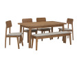 146161/241662/245019 1+4+1 TORONTO EXT DINING TABLE WITH TORONTO DINING CHAIR & TORONTO BENCH 146161/241662/245019 1+4+1 TORONTO EXT DINING TABLE WITH TORONTO DINING CHAIR & TORONTO BENCH