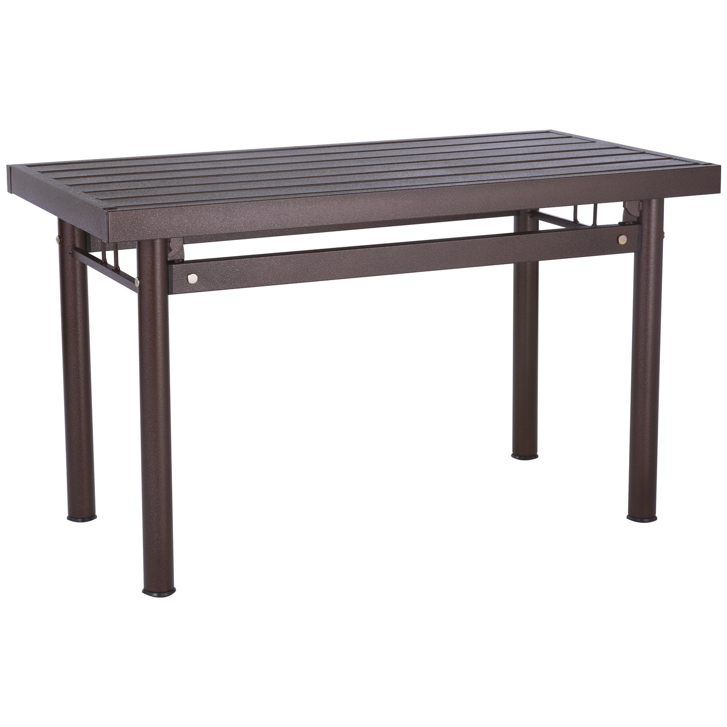 HAMIDA 1.1M METAL TABLE ANTIQUE BROWN