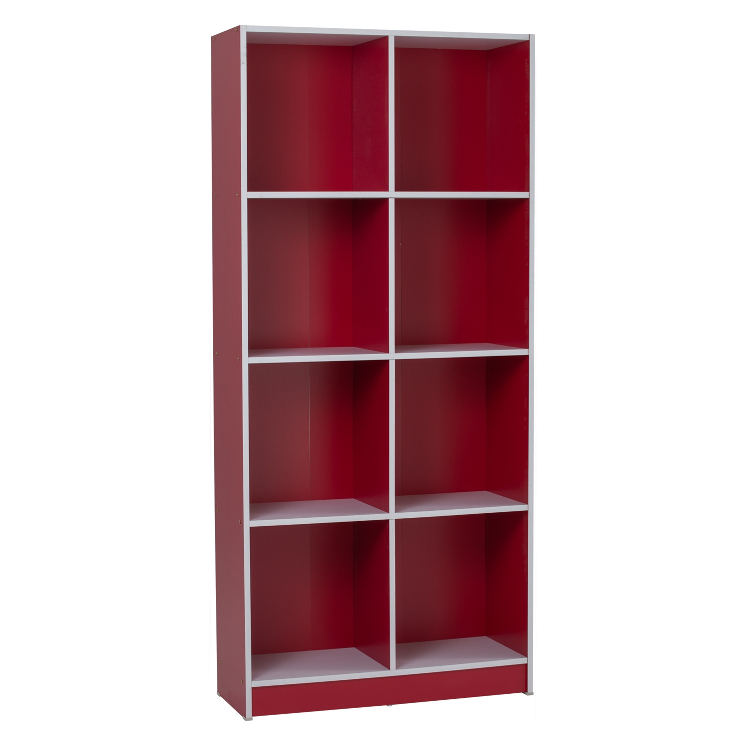 ECO 8 COMPARTMENT FILE CABINET RED + WHITE