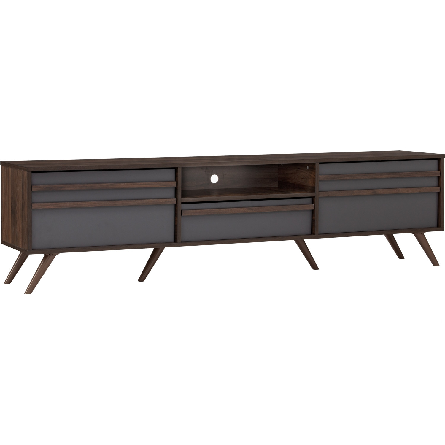 BLACKBURN 1.8M TV CABINET COLUMBIA/DARK GREY