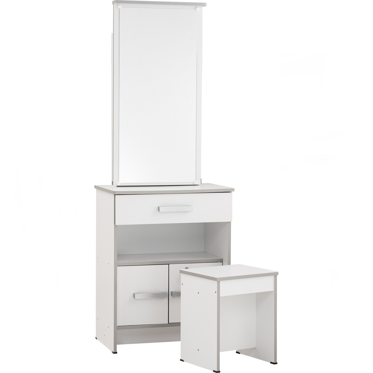 *NAOMI DRESSING TABLE WITH STOOL WHITE *NAOMI DRESSING TABLE WITH STOOL WHITE