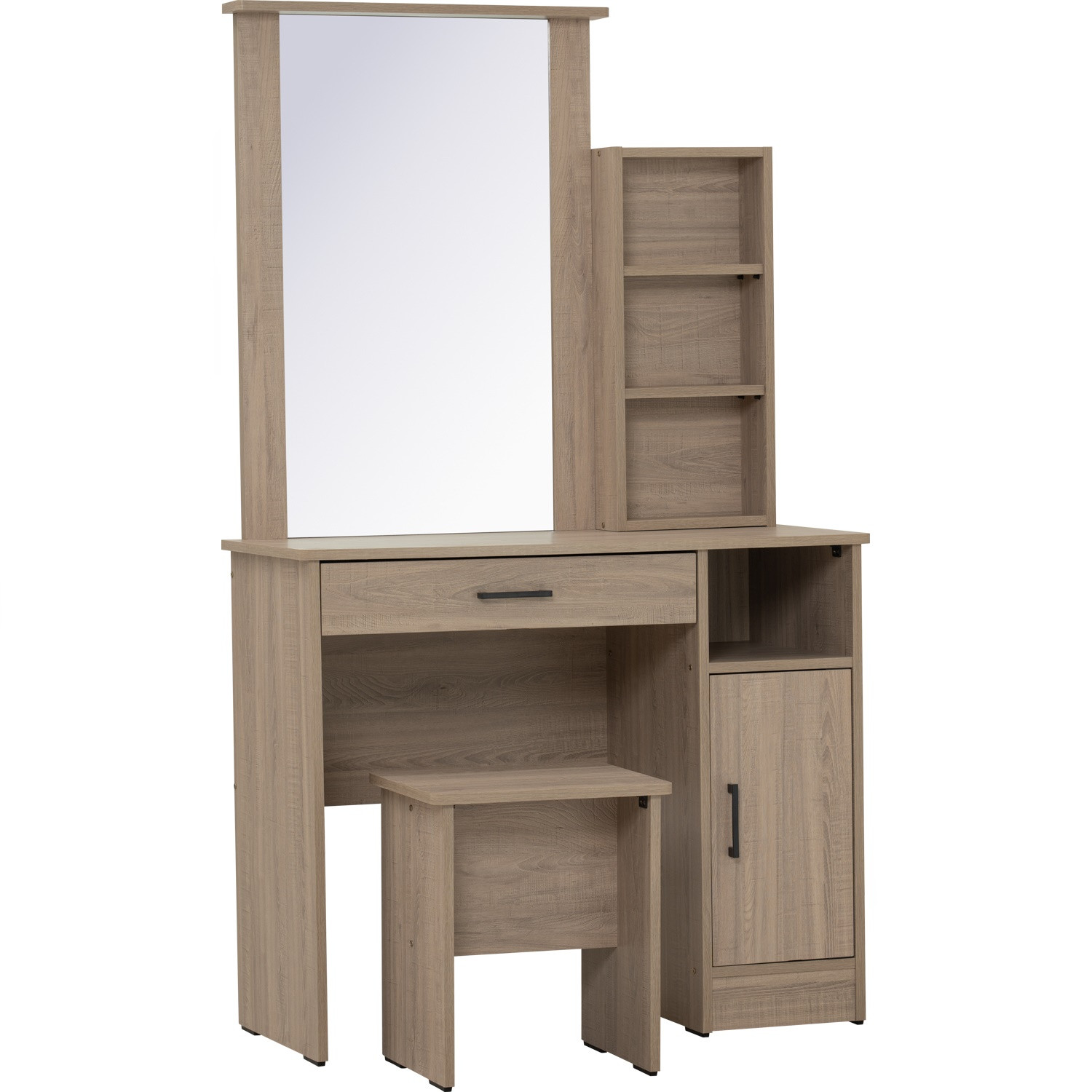 *DUBLIN DRESSING TABLE WITH STOOL DARK OAK *DUBLIN DRESSING TABLE WITH STOOL DARK OAK