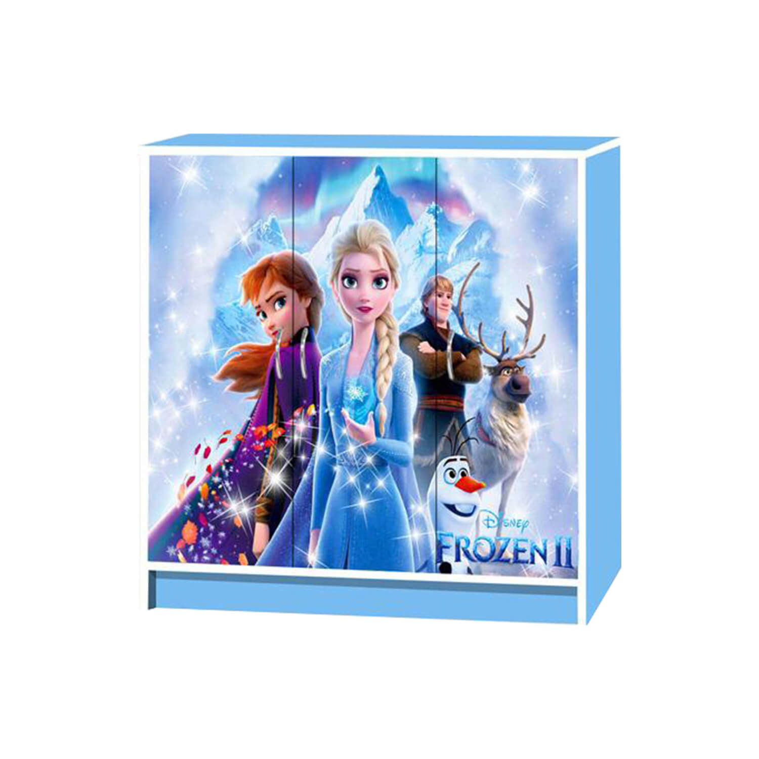 WONDERLAND 3 DOOR CARTOON CABINET BLUE