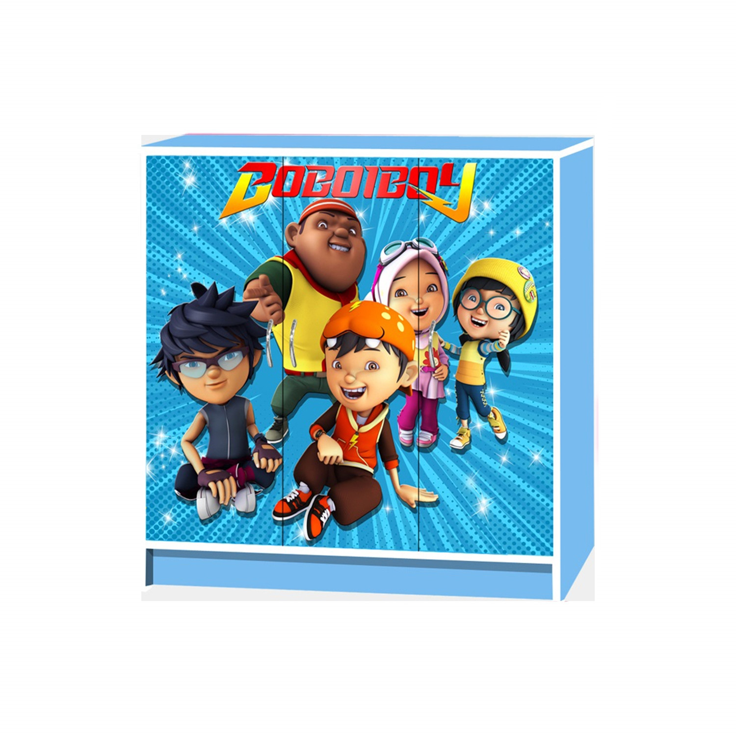 WONDERLAND 3 DOOR CARTOON CABINET BLUE