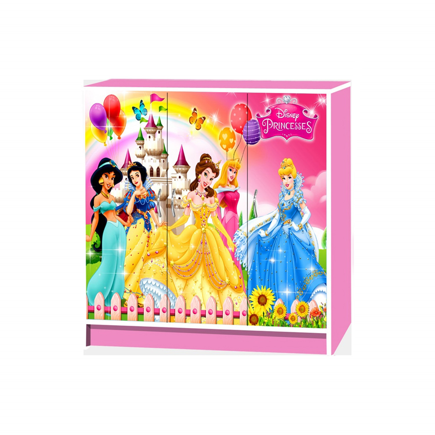 WONDERLAND 3 DOOR CARTOON CABINET PINK