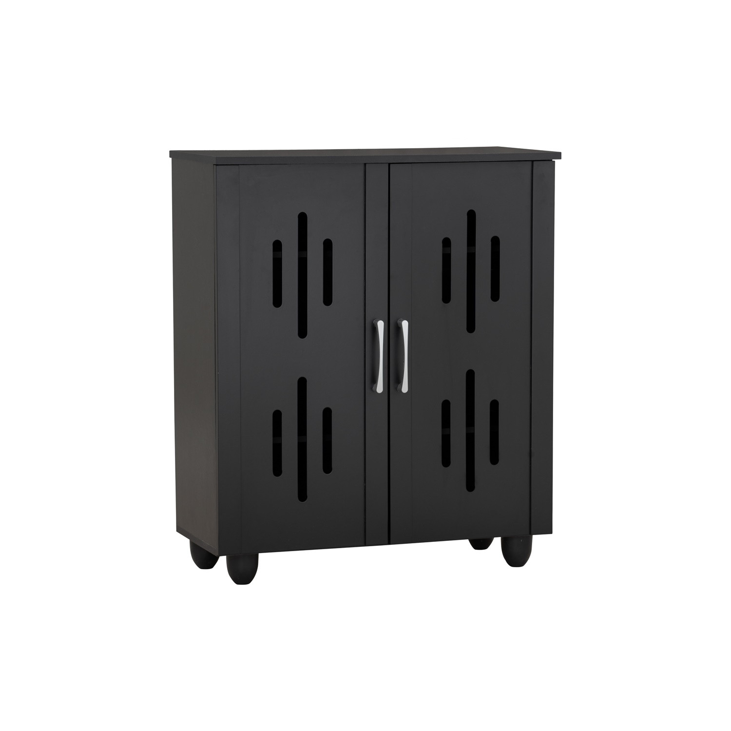 HASTING 2 DOOR SHOE CABINET BLACK