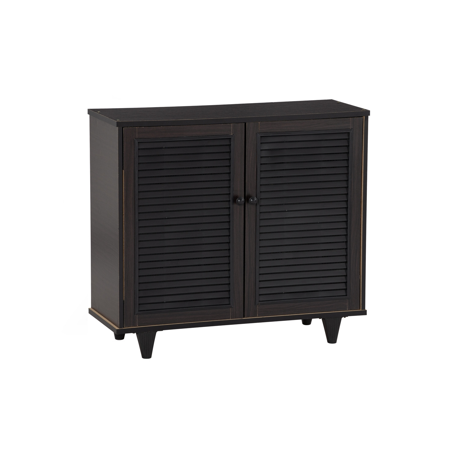 ALMO 2 DOOR SHOE CABINET LIGHT CAPPUCCINO