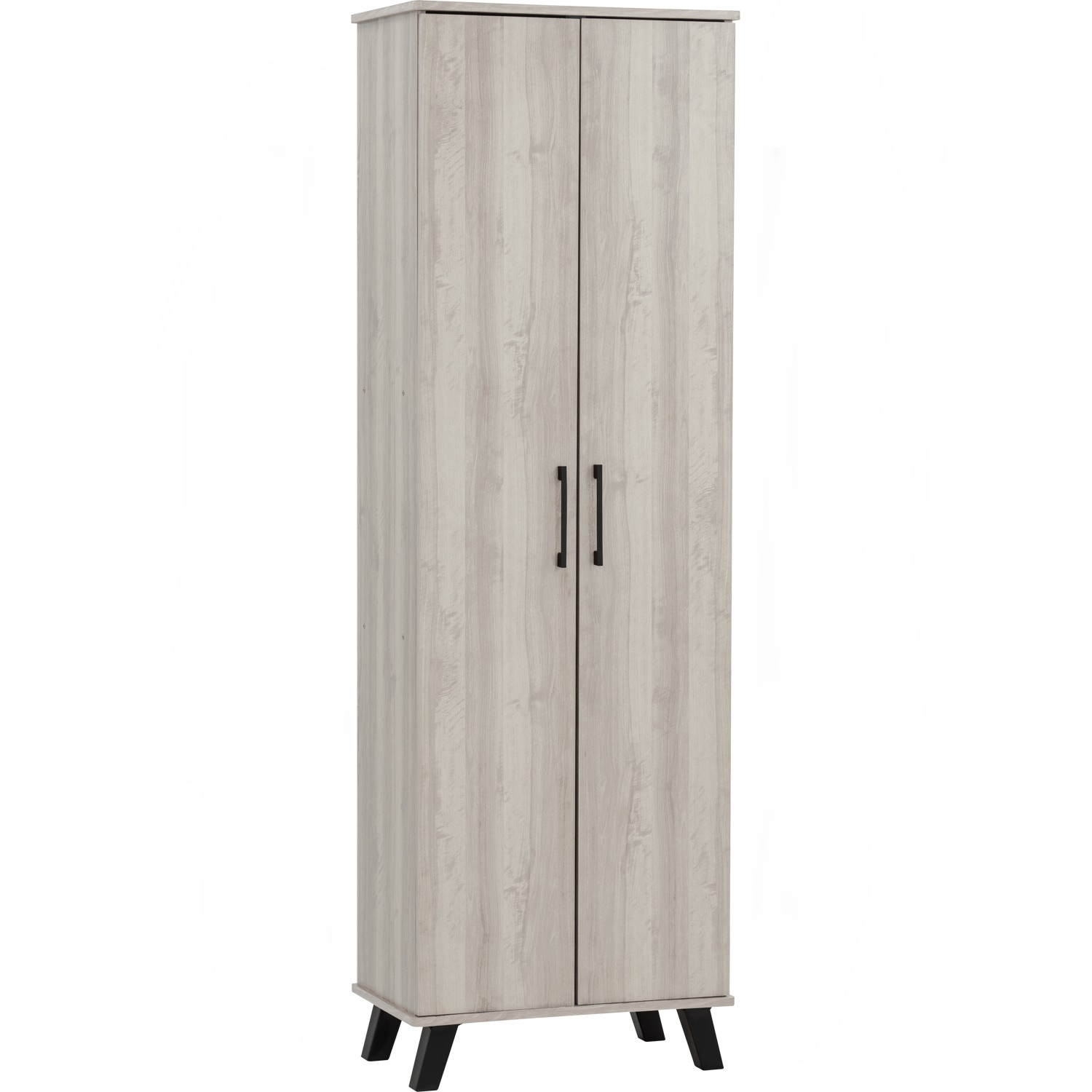 EVERETT 2 DOOR SHOE CABINET BLACK/LIGHT OAK