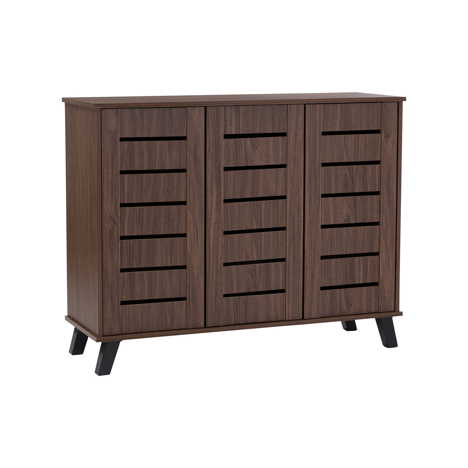 IRAN 3 DOOR SHOE CABINET NATURAL WALNUT