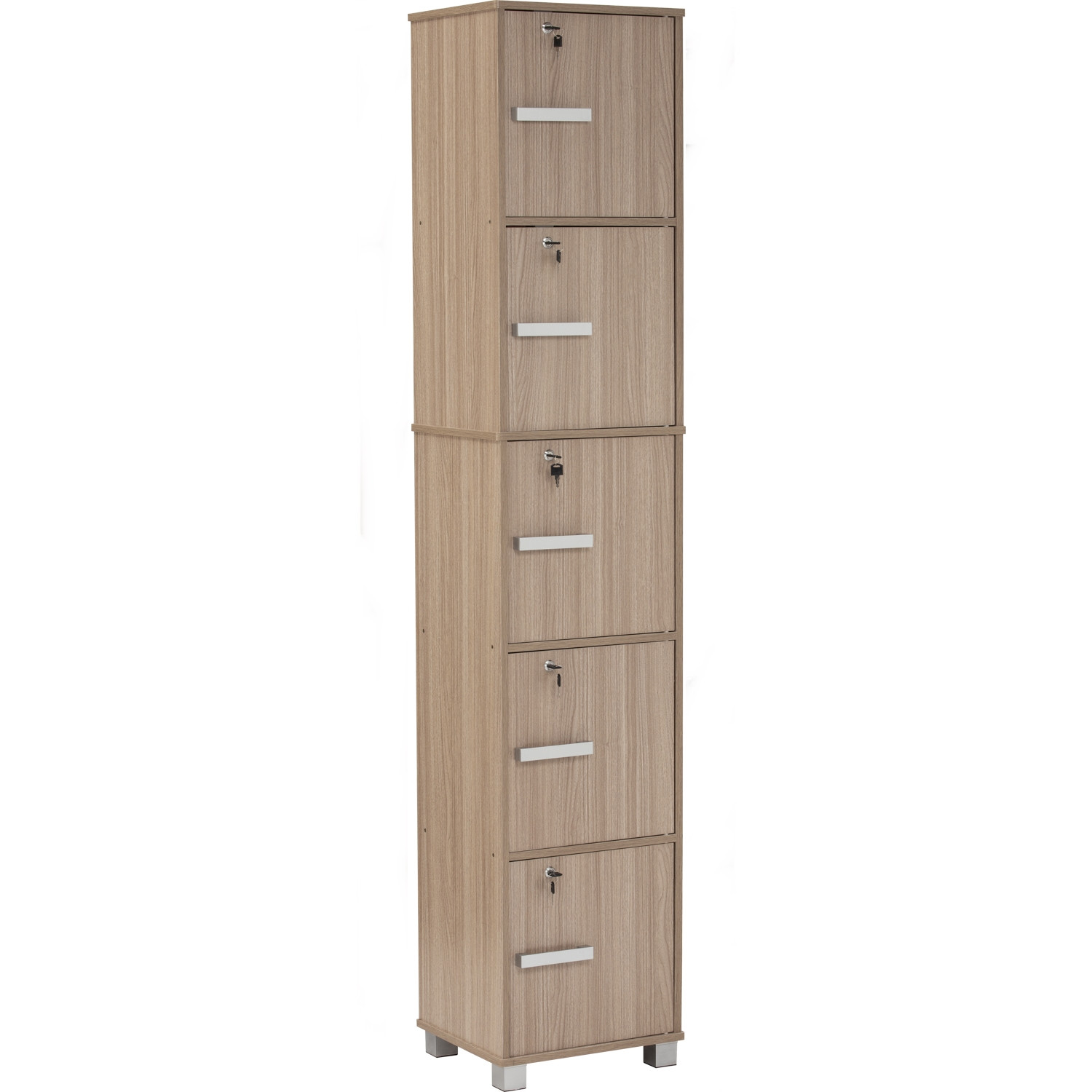 NAOMI 5 DOOR STORAGE BOX WITH LOCK EBONNESE