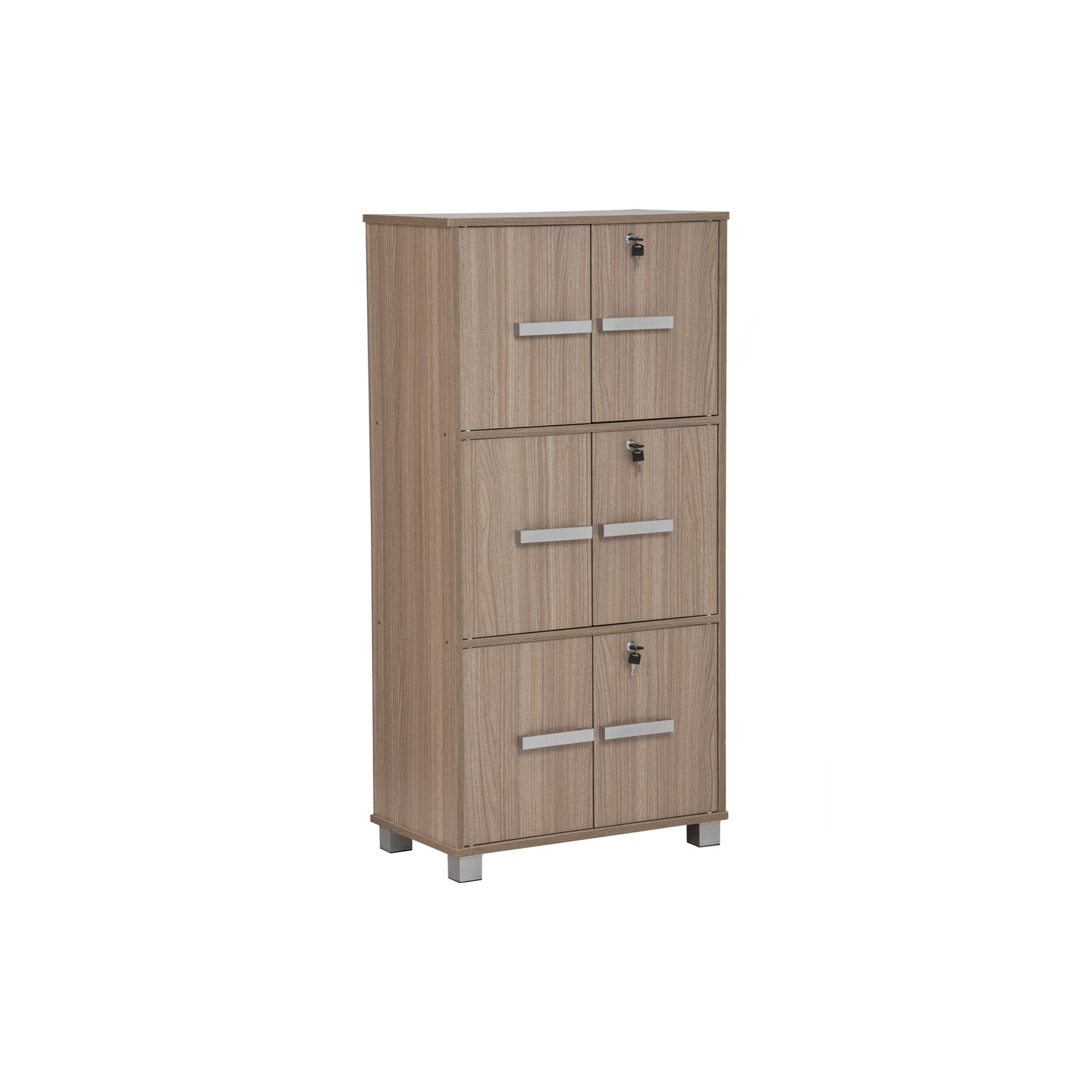 NAOMI 6 DOOR STORAGE BOX WITH LOCK EBONNESE