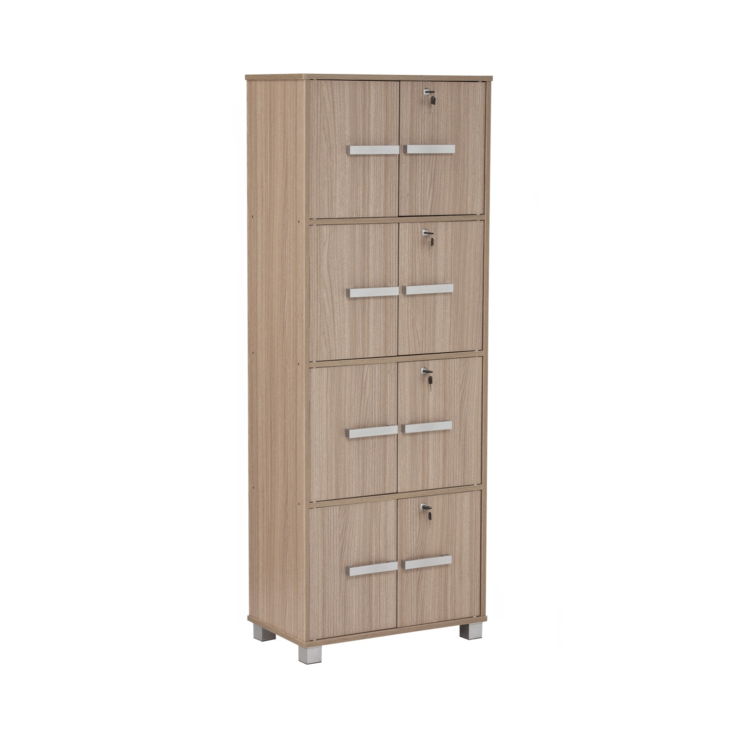 NAOMI 8 DOOR STORAGE BOX WITH LOCK EBONNESE