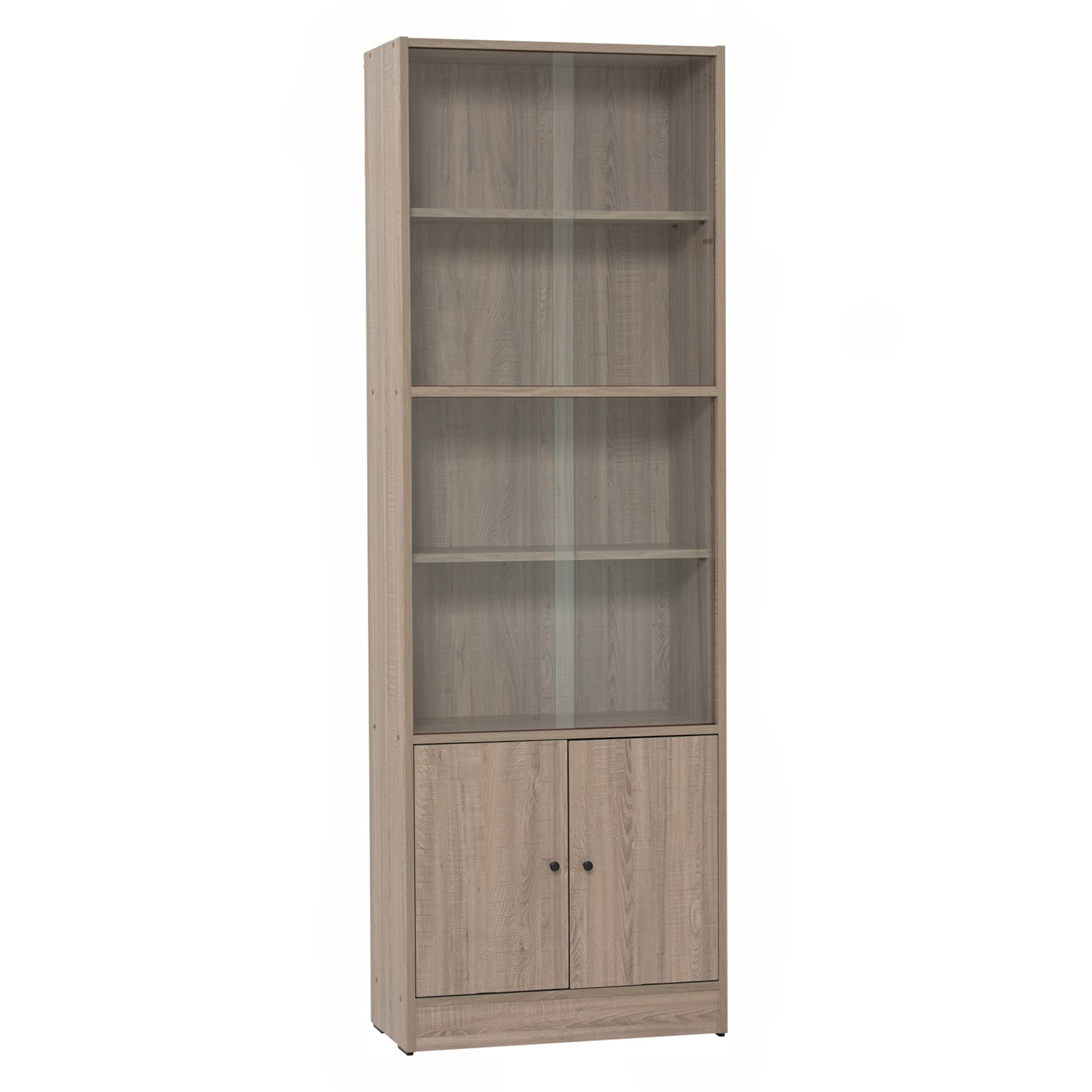 *ECO FILE CABINET WITH GLASS DARK OAK *ECO FILE CABINET WITH GLASS DARK OAK