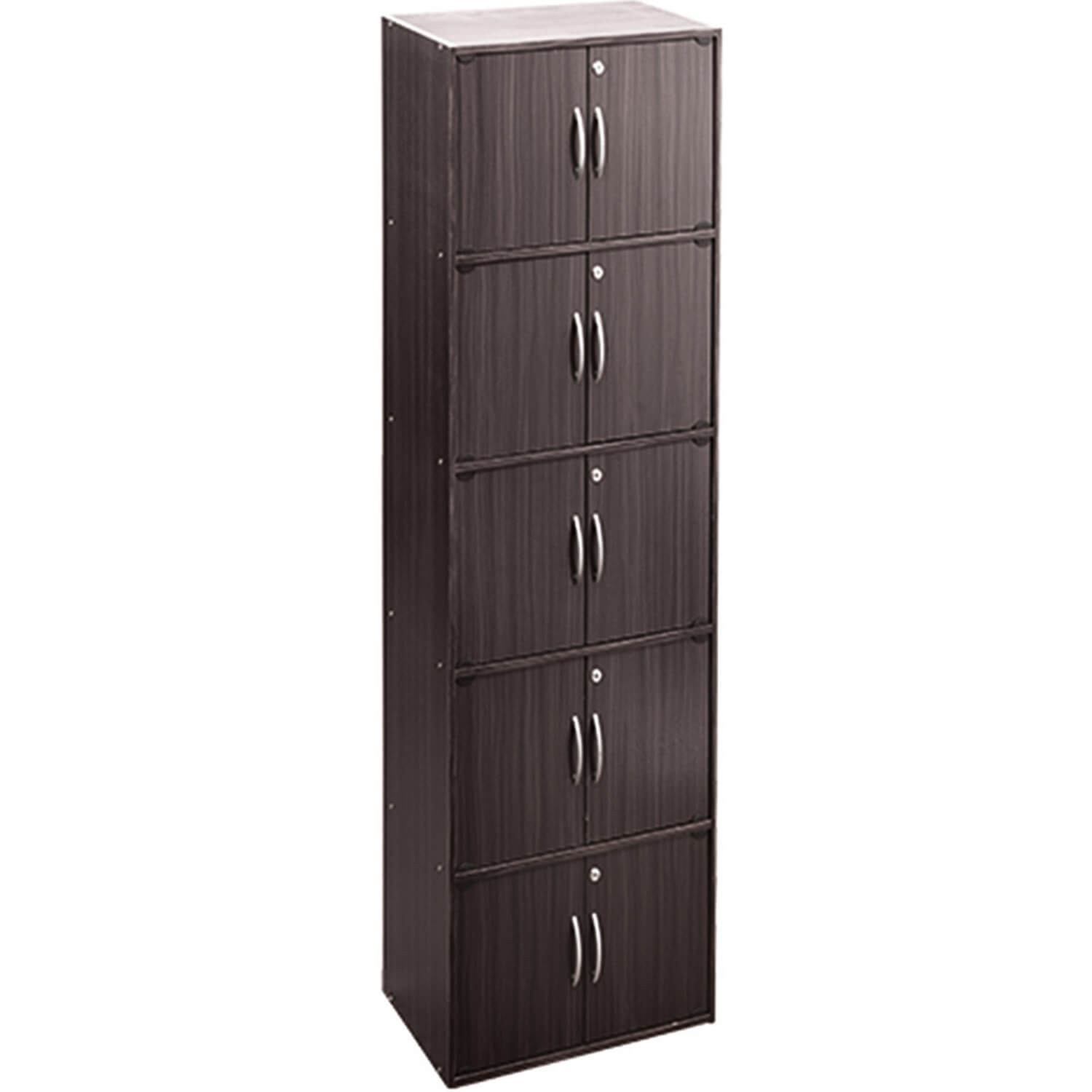 CODEY 10 DOOR STORAGE BOX WITH LOCK LIGHT CAPPUCCINO