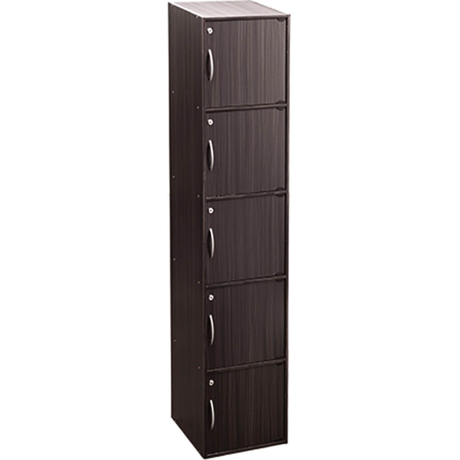 CODEY 5 DOOR STORAGE BOX WITH LOCK LIGHT CAPPUCCINO