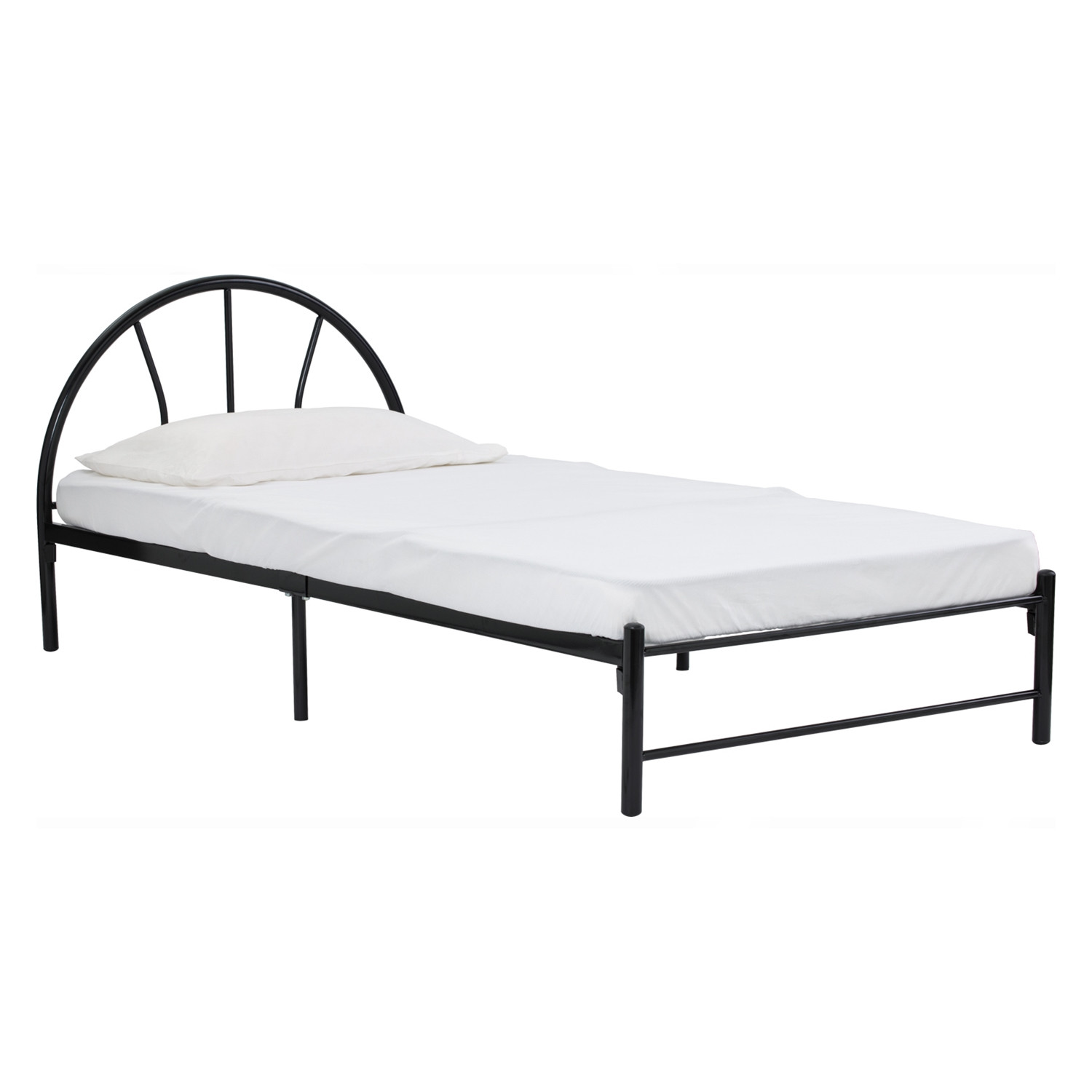 ADRIAN SINGLE BED WITH 1900MM SIDE RAIL BLACK ADRIAN SINGLE BED WITH 1900MM SIDE RAIL BLACK