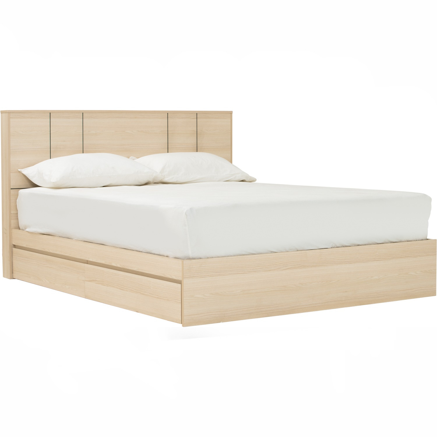 HARRINGTON QUEEN BED WITH STORAGE WITH 1900MM SIDE RAIL (FIT MATTRESS SIZE 1500X1900)