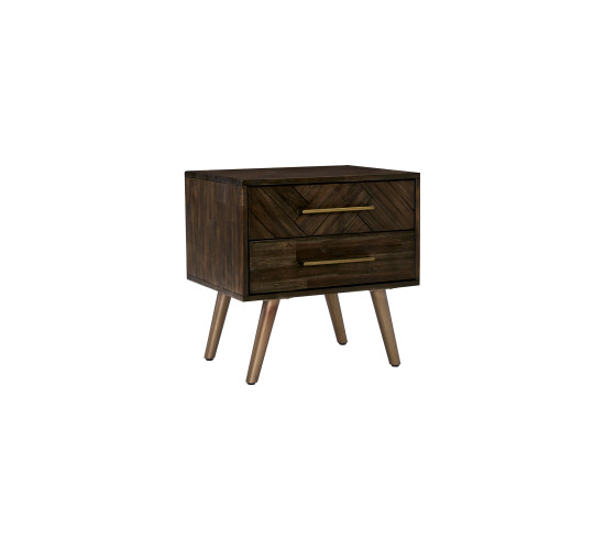 SIVAN BEDSIDE TABLE WITH 2 DRAWER 822/1809   (#)