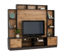 NALADI 2.2M TV CABINET LIGHT BLACK/WALTAN OAK