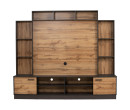 NALADI 2.2M TV CABINET LIGHT BLACK/WALTAN OAK