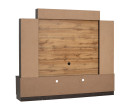 NALADI 2.2M TV CABINET LIGHT BLACK/WALTAN OAK