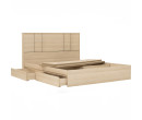 HARRINGTON QUEEN BED WITH STORAGE WITH 1900MM SIDE RAIL (FIT MATTRESS SIZE 1500X1900)
