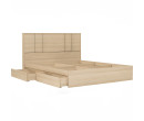 HARRINGTON QUEEN BED WITH STORAGE WITH 1900MM SIDE RAIL (FIT MATTRESS SIZE 1500X1900)