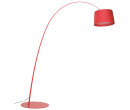 LONG-NECKED RED ALUMINIUM FLOOR LAMP