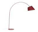 LONG-NECKED MATT RED FLOOR LAMP