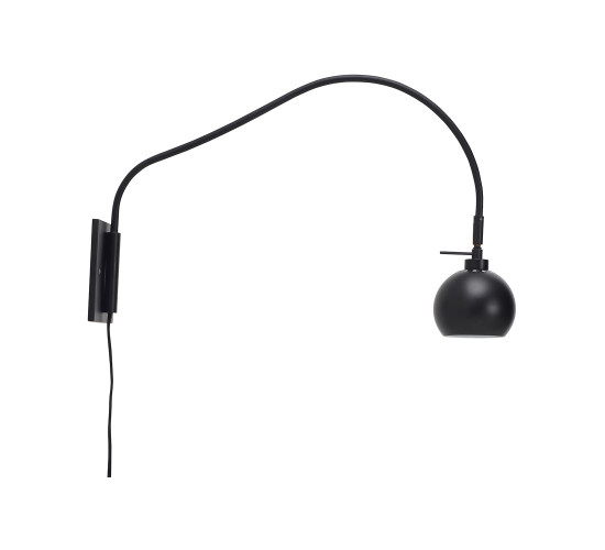 SLUG MATT BLACK WALL LAMP