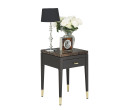 MICHALA NIGHT TABLE NT40 STONE TOP ESPRESSO CANYON DARK EMP