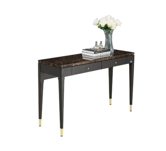 MICHALA WORKING DESK DK150 STONE TOP ESPRESSO CANY...