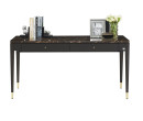 MICHALA WORKING DESK DK150 STONE TOP ESPRESSO CANYON DARK EMP