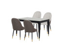 MICHALA DINING TABLE A180#4 ESPRESSO STATUARIO STONE