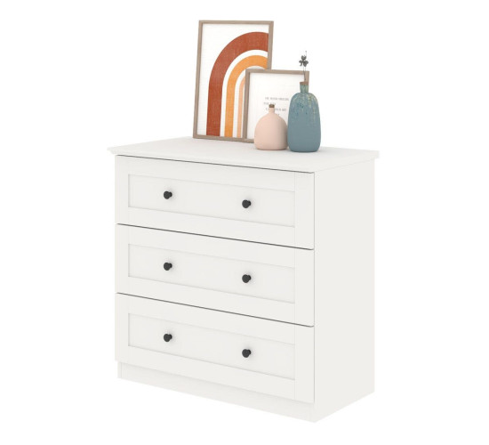 MONETA DRAWER CABINET CW80 WHITE (PRE ORDER : 20 D...