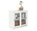 MONETA LOW CABINET C80C WHITE CLEAR GLASS (PRE ORDER : 20 DAYS)