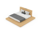 HAGI BED 6'FT DE01-R MONACO OAK