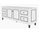 ETERNO SIDEBOARD TV180 SM WHITE AURORA