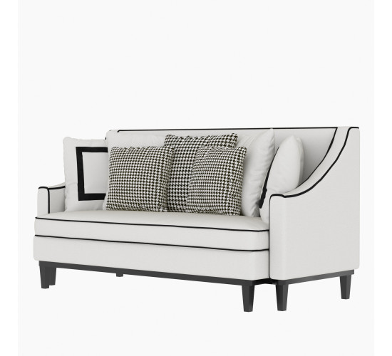 ETERNO SOFA WOOD LEG WHITE FABRIC-22143NIE 3S