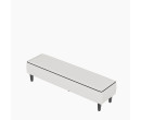 ETERNO BENCH180 WOOD LEG VENUSWHITE FABRIC